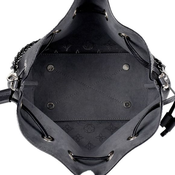 Louis Vuitton Shoulder Bag Punching Monogram Mahina Noir Black - Picture 11 of 14